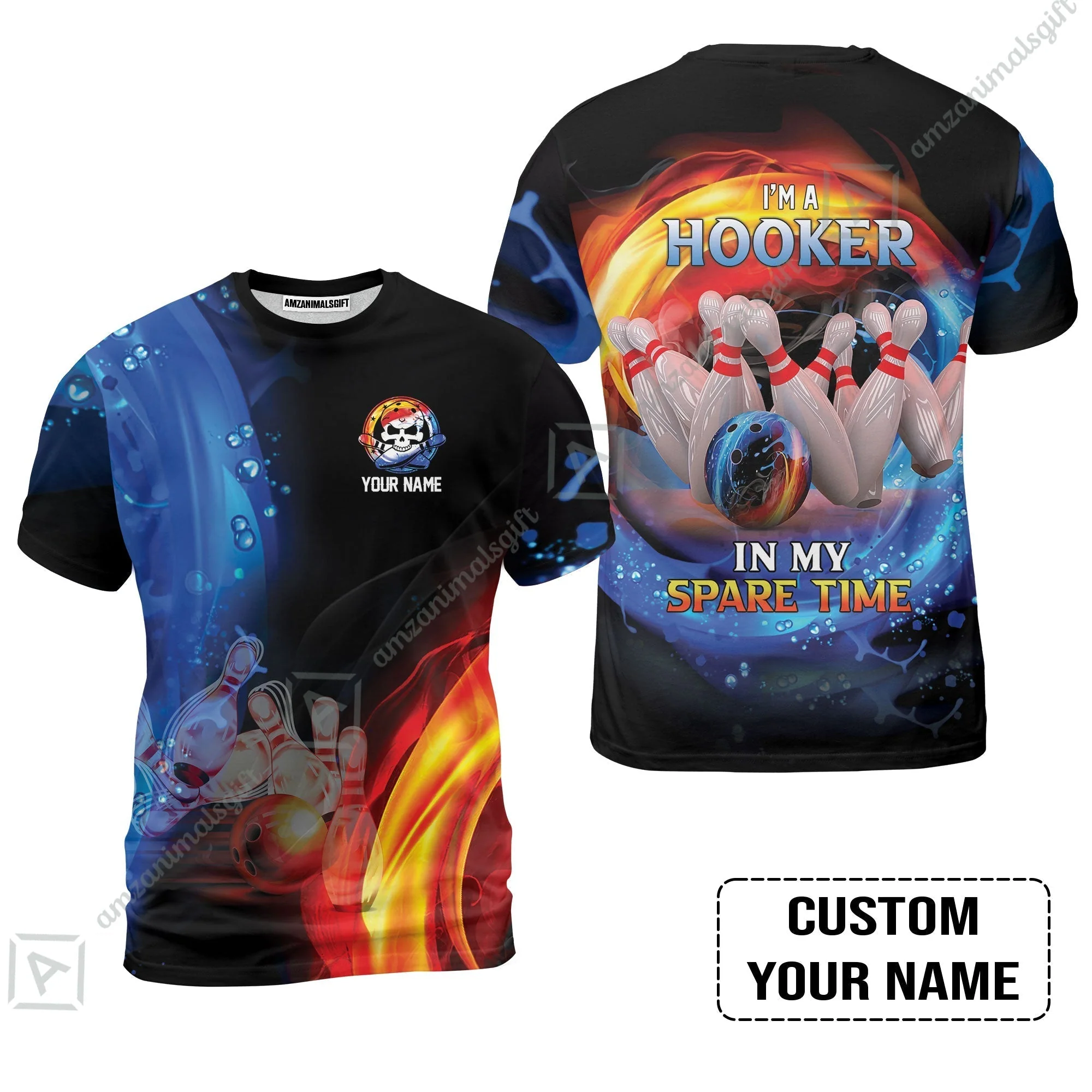 Customized Name Bowling Hoodie - Bowling I'm A Hooker In My Spare Time Personalized Hoodie - Image 7