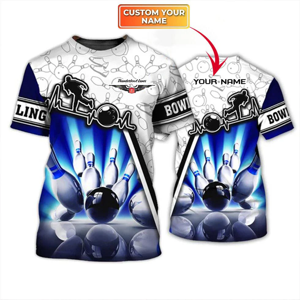 Customized Name Bowling Hoodies, Thunderbowl Lanes Unique Bowling Shirt For Men Women, Perfect Gift For Bowling Lovers, Bowlers - Image 9