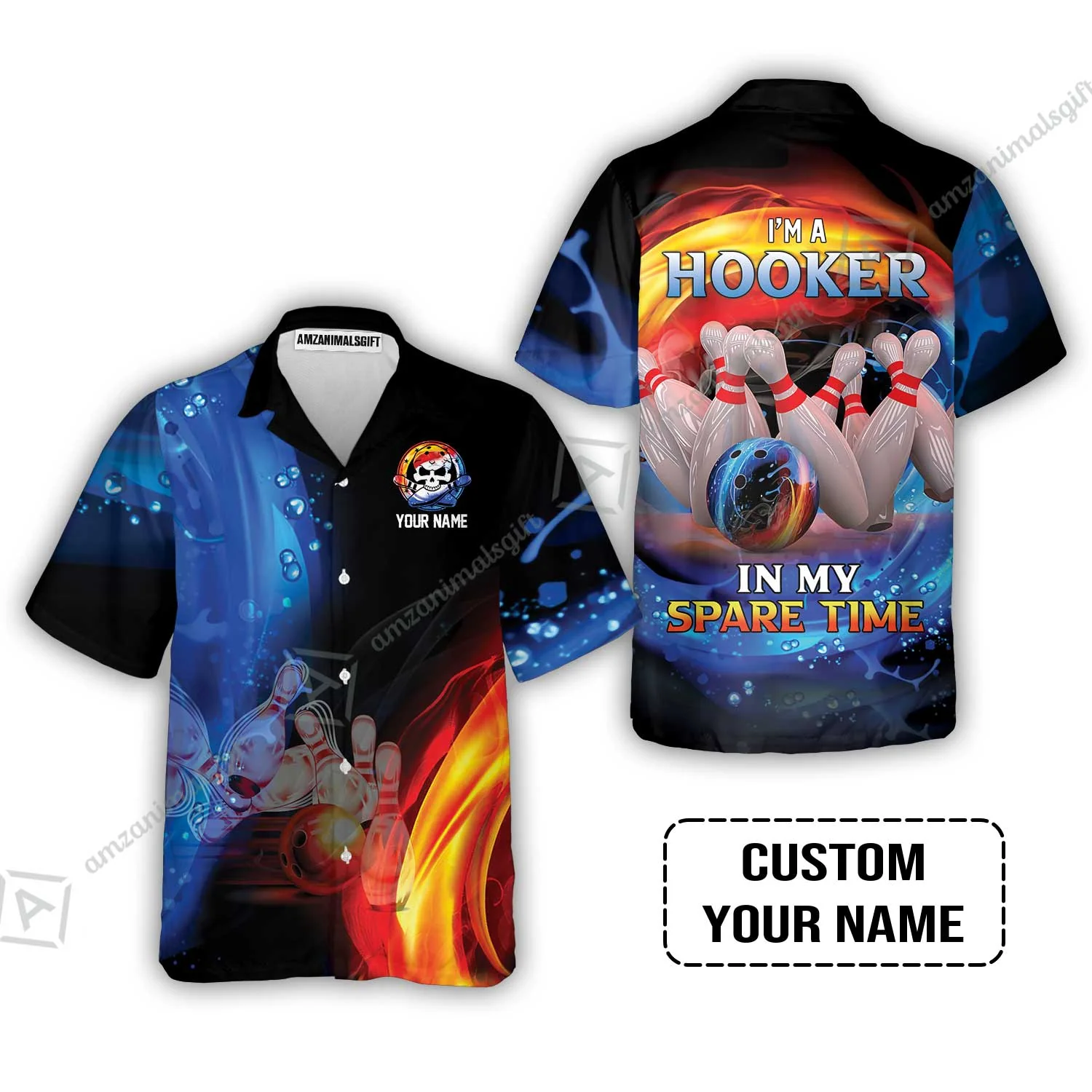 Customized Name Bowling Long Polo Shirt - Bowling I'm A Hooker In My Spare Time Personalized Long Polo Shirt - Image 6