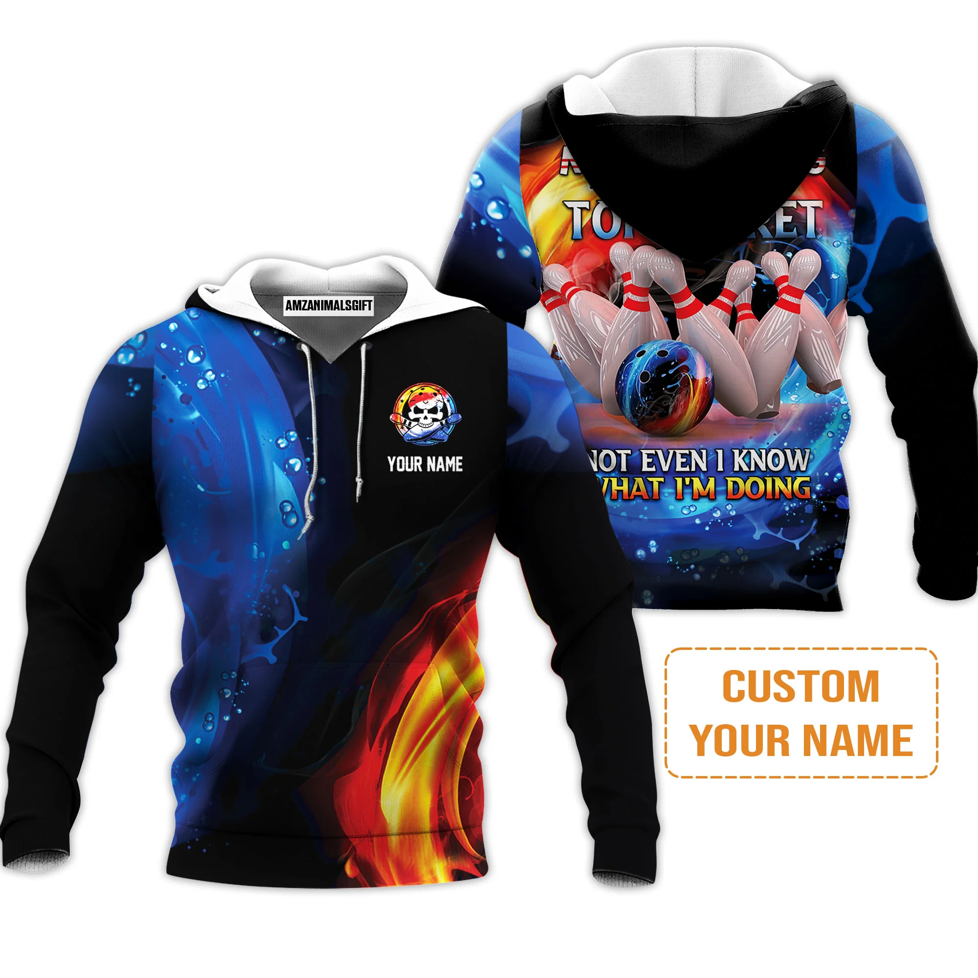 Customized Name Bowling Men Polo Shirt, My Bowling Technique is Top Secret Personalized Bowling Polo Shirt - Image 5