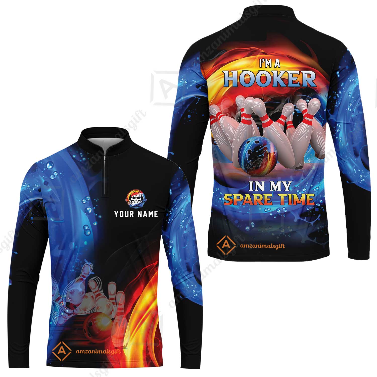 Customized Name Bowling Men Polo Shirts - Bowling I'm A Hooker In My Spare Time Personalized Polo Shirt - Image 10