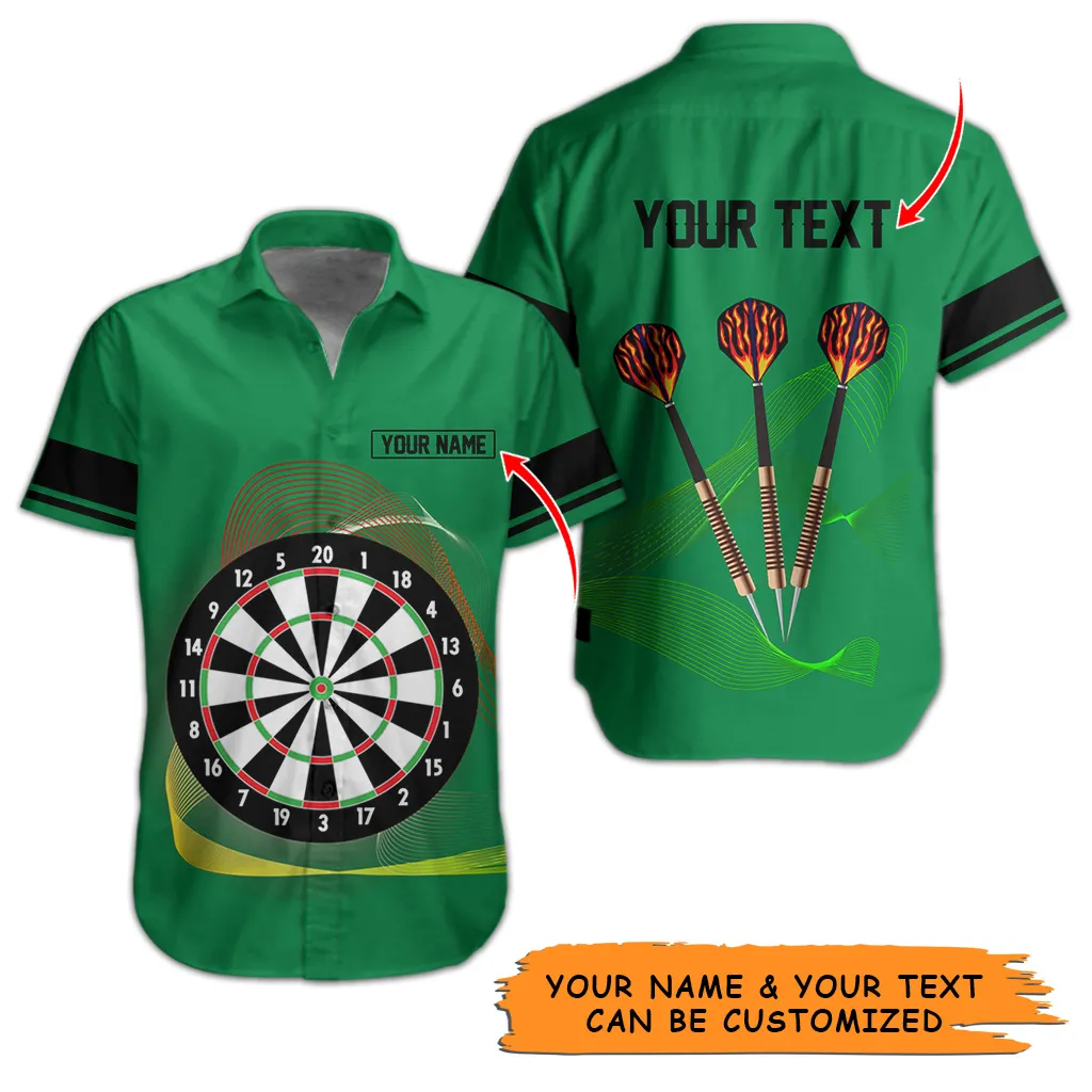 Customized Name Darts Hawaiian Shirt, Personalized Dartboard And Target Hawaiian Shirts For Summer - Gift For Darts Lovers, Darts Players Uniforms - Image 10