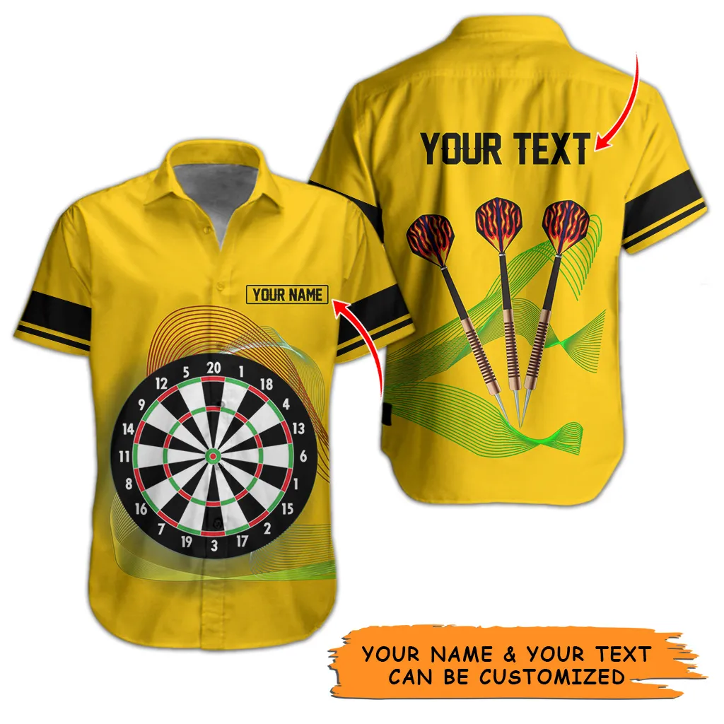 Customized Name Darts Hawaiian Shirt, Personalized Dartboard And Target Hawaiian Shirts For Summer - Gift For Darts Lovers, Darts Players Uniforms - Image 11