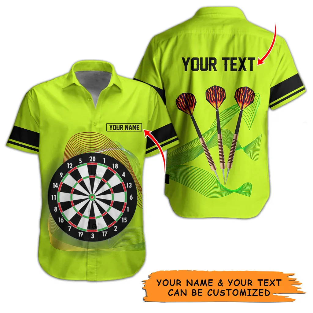 Customized Name Darts Hawaiian Shirt, Personalized Dartboard And Target Hawaiian Shirts For Summer - Gift For Darts Lovers, Darts Players Uniforms - Image 6
