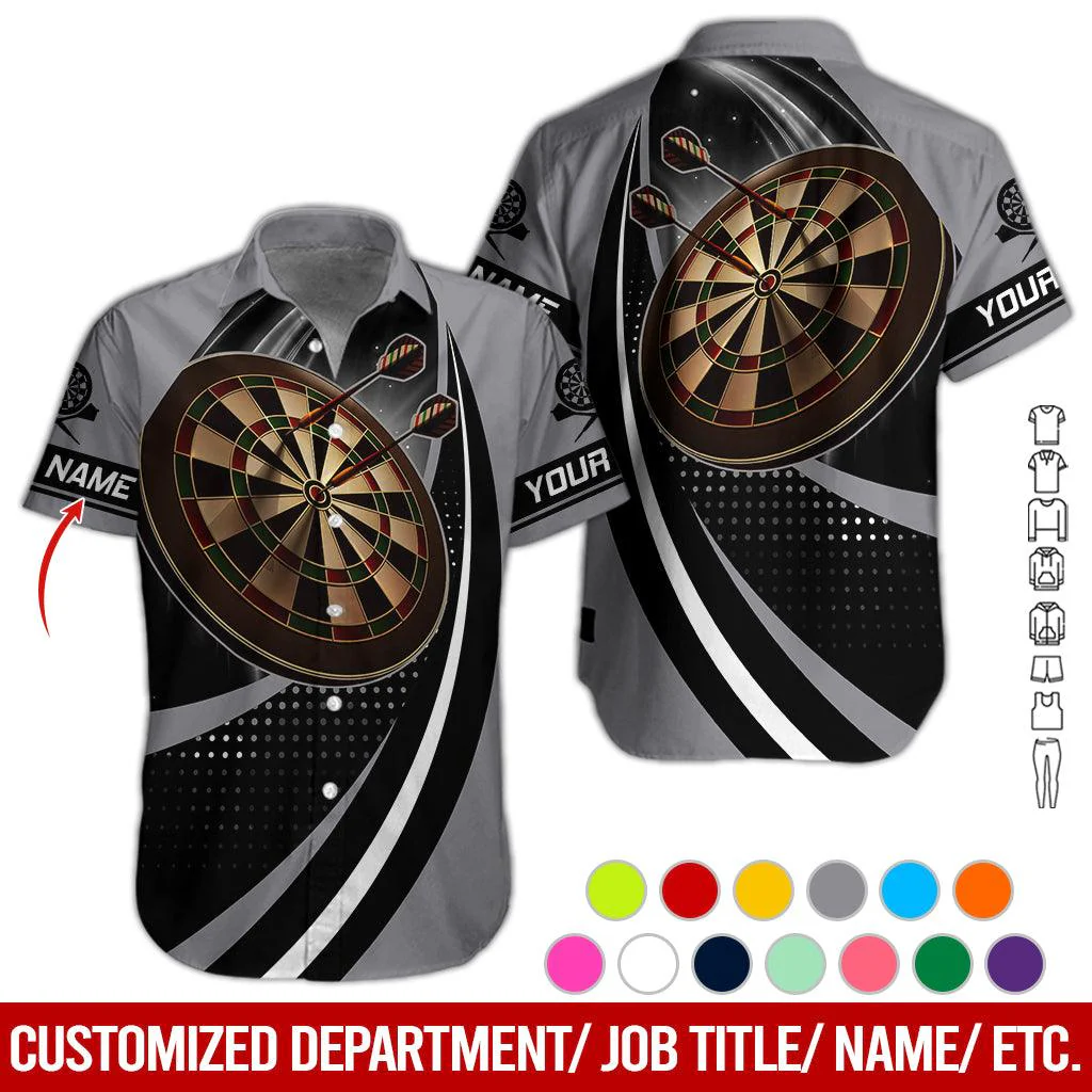 Customized Name Darts Hawaiian Shirt, Personalized Name Darts Hawaiian Shirts - Gift For Darts Lovers, Darts Players Uniforms - Image 3
