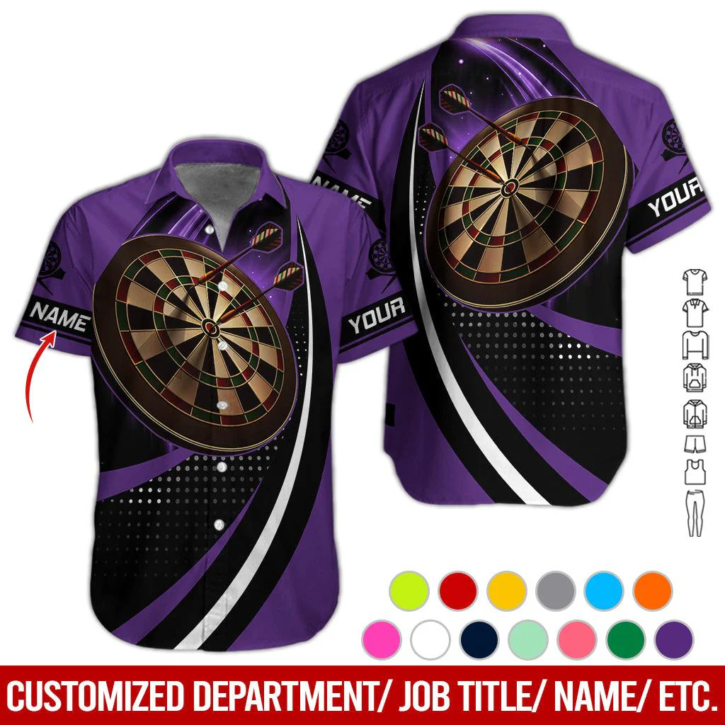 Customized Name Darts Hawaiian Shirt, Personalized Name Darts Hawaiian Shirts - Gift For Darts Lovers, Darts Players Uniforms - Image 8