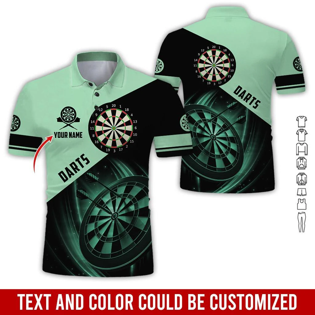 Customized Name Darts Polo Shirt, Dartboard Personalized Name Darts Team Polo Shirt For Men - Perfect Gift For Darts Lovers, Darts Players - Image 10