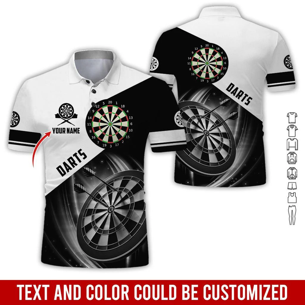 Customized Name Darts Polo Shirt, Dartboard Personalized Name Darts Team Polo Shirt For Men - Perfect Gift For Darts Lovers, Darts Players - Image 11