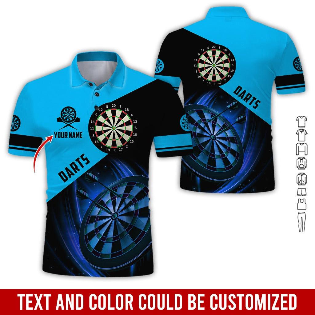 Customized Name Darts Polo Shirt, Dartboard Personalized Name Darts Team Polo Shirt For Men - Perfect Gift For Darts Lovers, Darts Players - Image 2