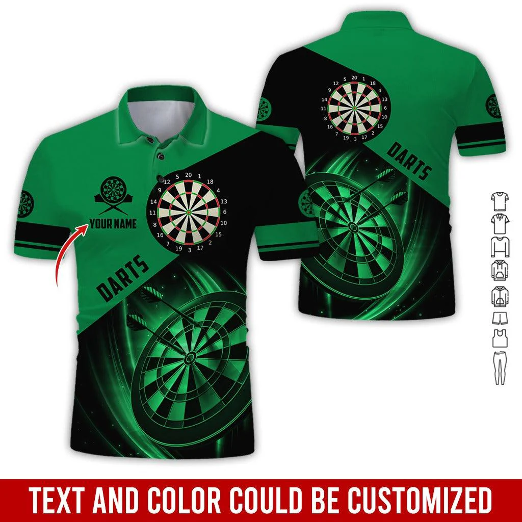 Customized Name Darts Polo Shirt, Dartboard Personalized Name Darts Team Polo Shirt For Men - Perfect Gift For Darts Lovers, Darts Players - Image 4