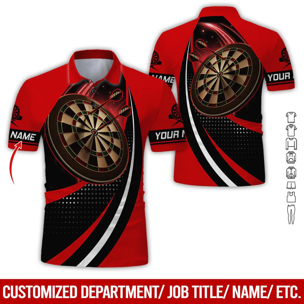 Customized Name Darts Polo Shirt, Darts Team Personalized Darts Polo Shirt For Men - Perfect Gift For Darts Lovers, Darts Players - Image 9