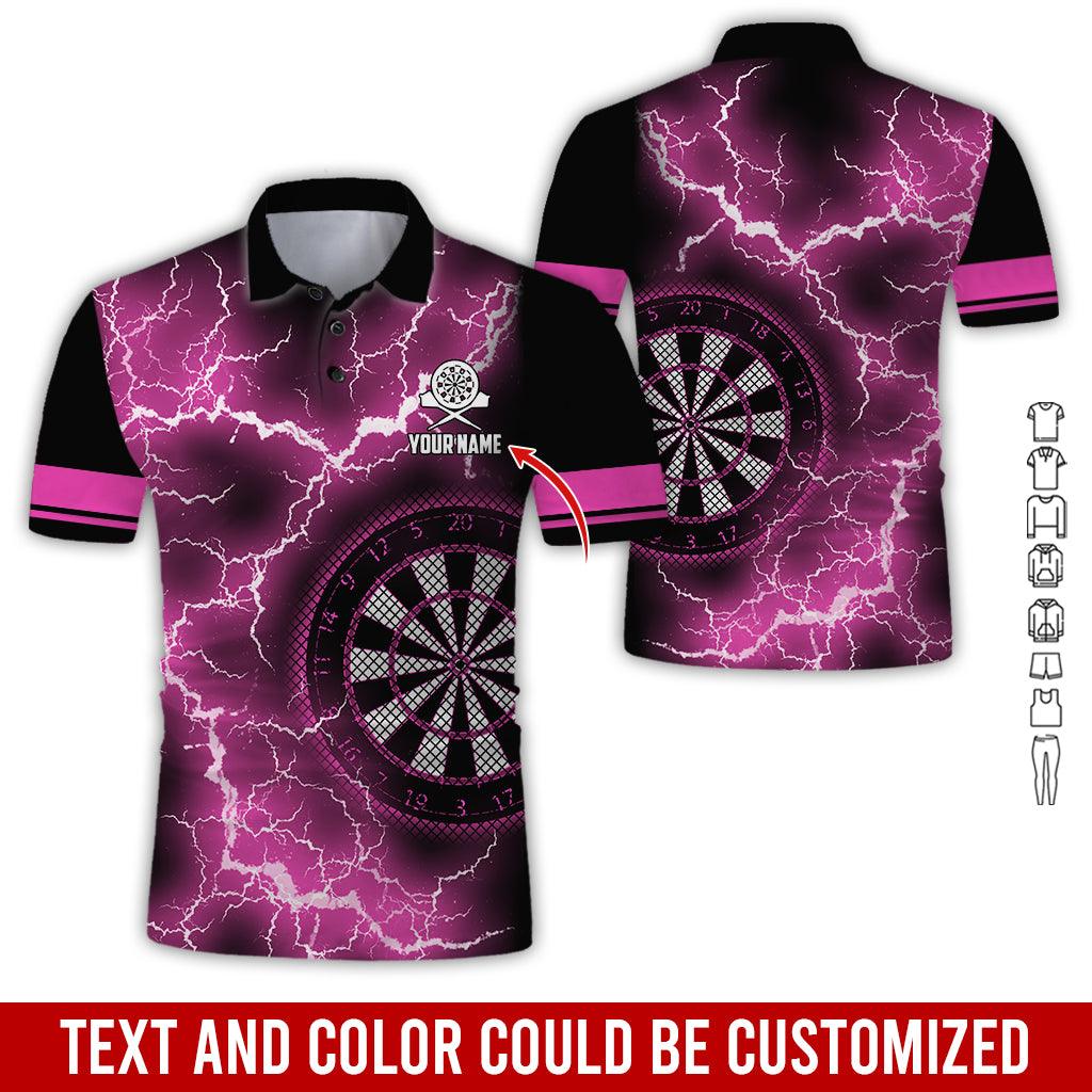 Customized Name Darts Polo Shirt, Darts Thunder Lightning Personalized Darts Polo Shirt For Men - Perfect Gift For Darts Lovers, Darts Players - Image 7