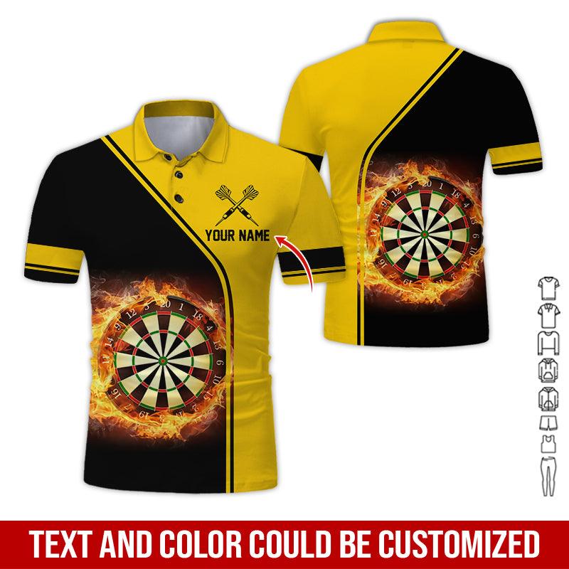 Customized Name Darts Polo Shirt, Personalized Name Dartboard Flame Polo Shirt For Men - Perfect Gift For Darts Lovers, Darts Players - Image 12