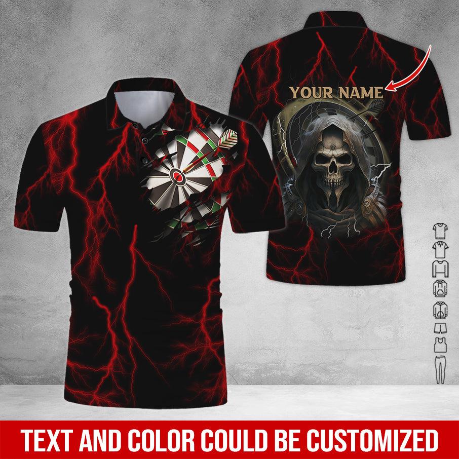 Customized Name Darts Polo Shirt, Personalized Name Darts And Grim Reaper Polo Shirt For Men - Perfect Gift For Darts Lovers, Darts Players - Image 11