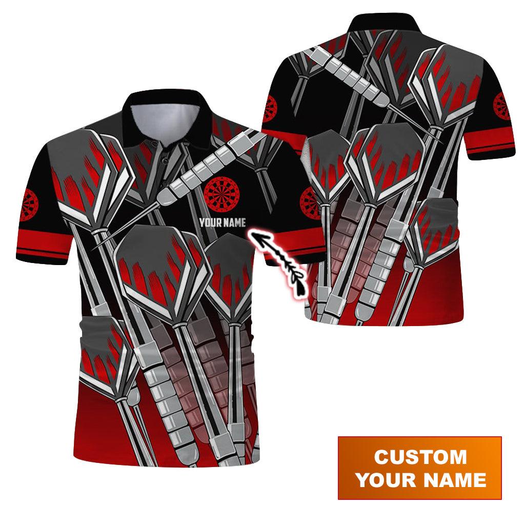 Customized Name Darts Polo Shirt, Personalized Name Darts And Target Uniforms Polo Shirt For Men - Perfect Gift For Darts Lovers, Darts Team Players - Image 4