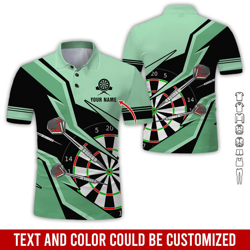 Customized Name Darts Polo Shirt, Personalized Name Darts Polo Shirt For Men - Perfect Gift For Darts Lovers, Darts Players - Image 10