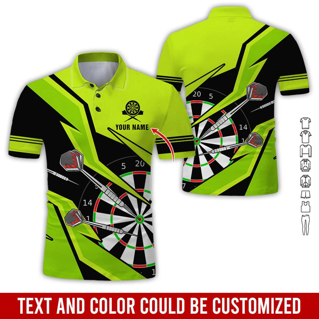 Customized Name Darts Polo Shirt, Personalized Name Darts Polo Shirt For Men - Perfect Gift For Darts Lovers, Darts Players - Image 5