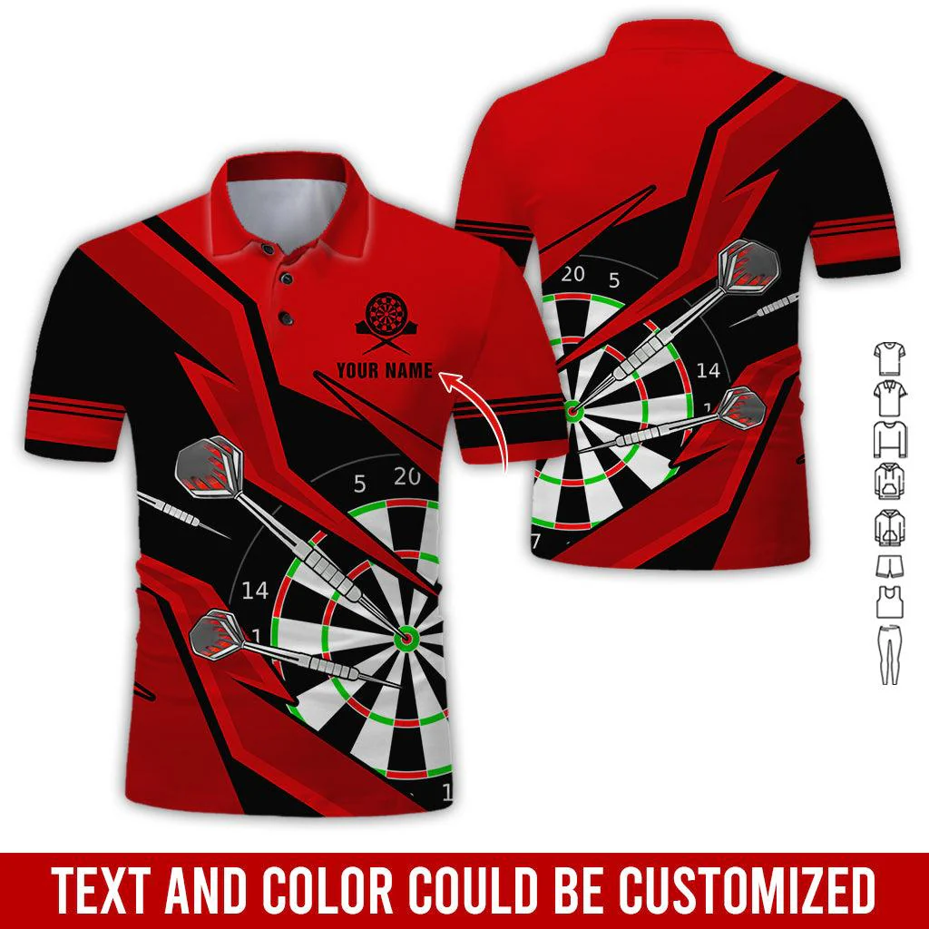 Customized Name Darts Polo Shirt, Personalized Name Darts Polo Shirt For Men - Perfect Gift For Darts Lovers, Darts Players - Image 9