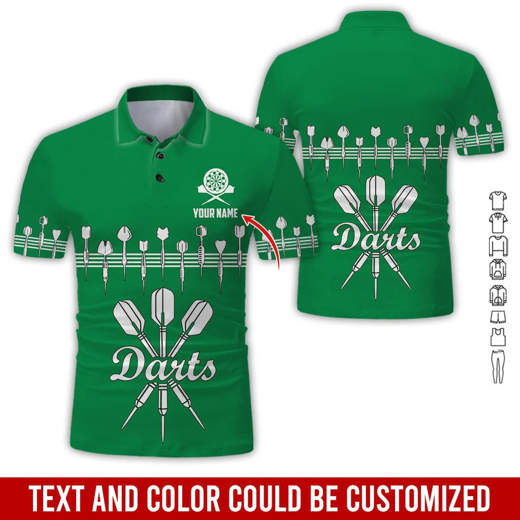 Customized Name Darts Polo Shirt, Personalized Name Darts Uniforms Polo Shirt For Men - Perfect Gift For Darts Lovers, Darts Players - Image 5