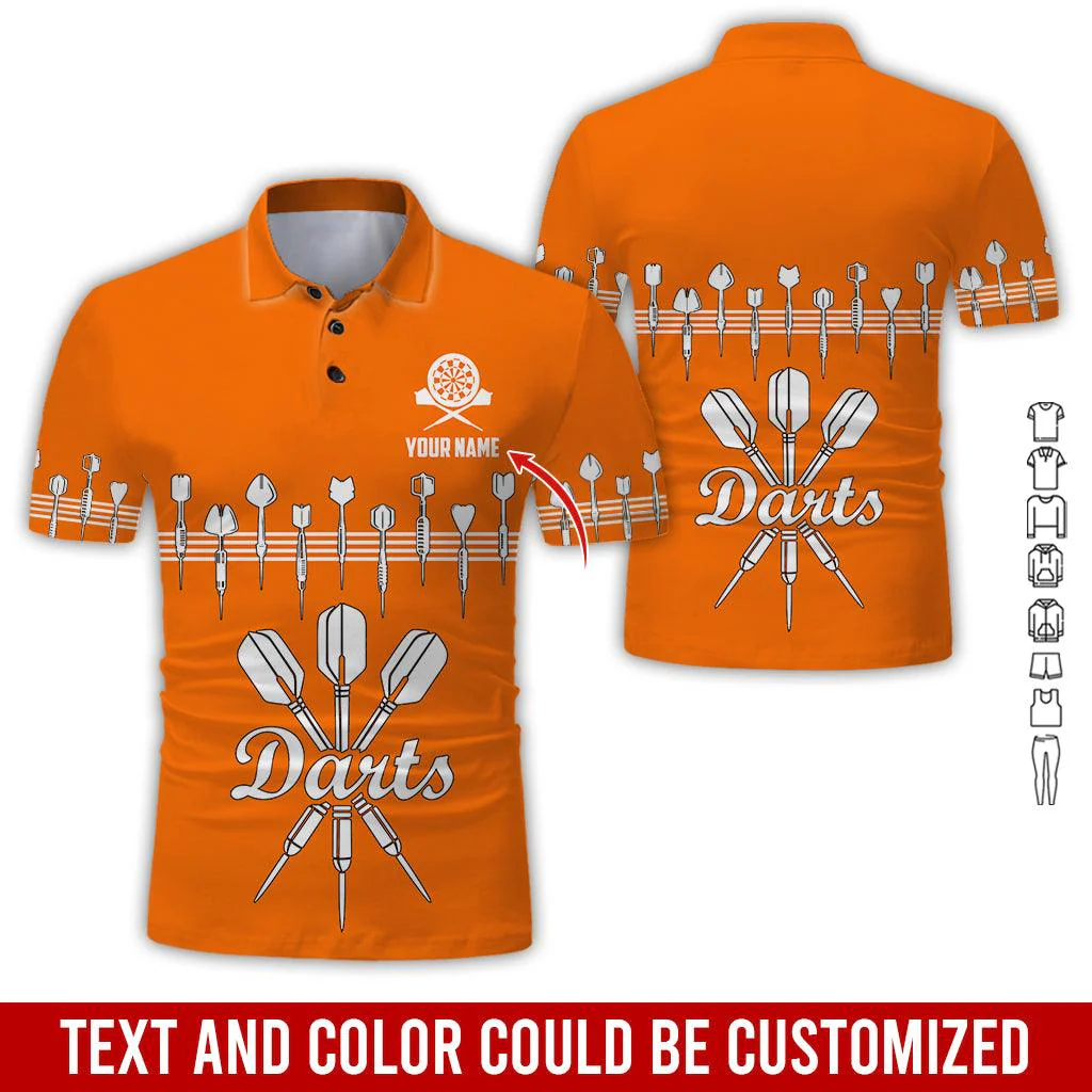 Customized Name Darts Polo Shirt, Personalized Name Darts Uniforms Polo Shirt For Men - Perfect Gift For Darts Lovers, Darts Players - Image 9