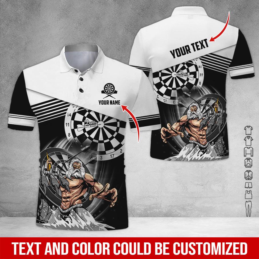Customized Name Darts Polo Shirt, Personalized Name Death Darts Polo Shirt For Men - Perfect Gift For Darts Lovers, Darts Players - Image 3