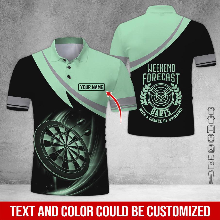 Customized Name Darts Polo Shirt, Personalized Name Weekend Forecast Darts Polo Shirt For Men - Perfect Gift For Darts Lovers, Darts Players - Image 10