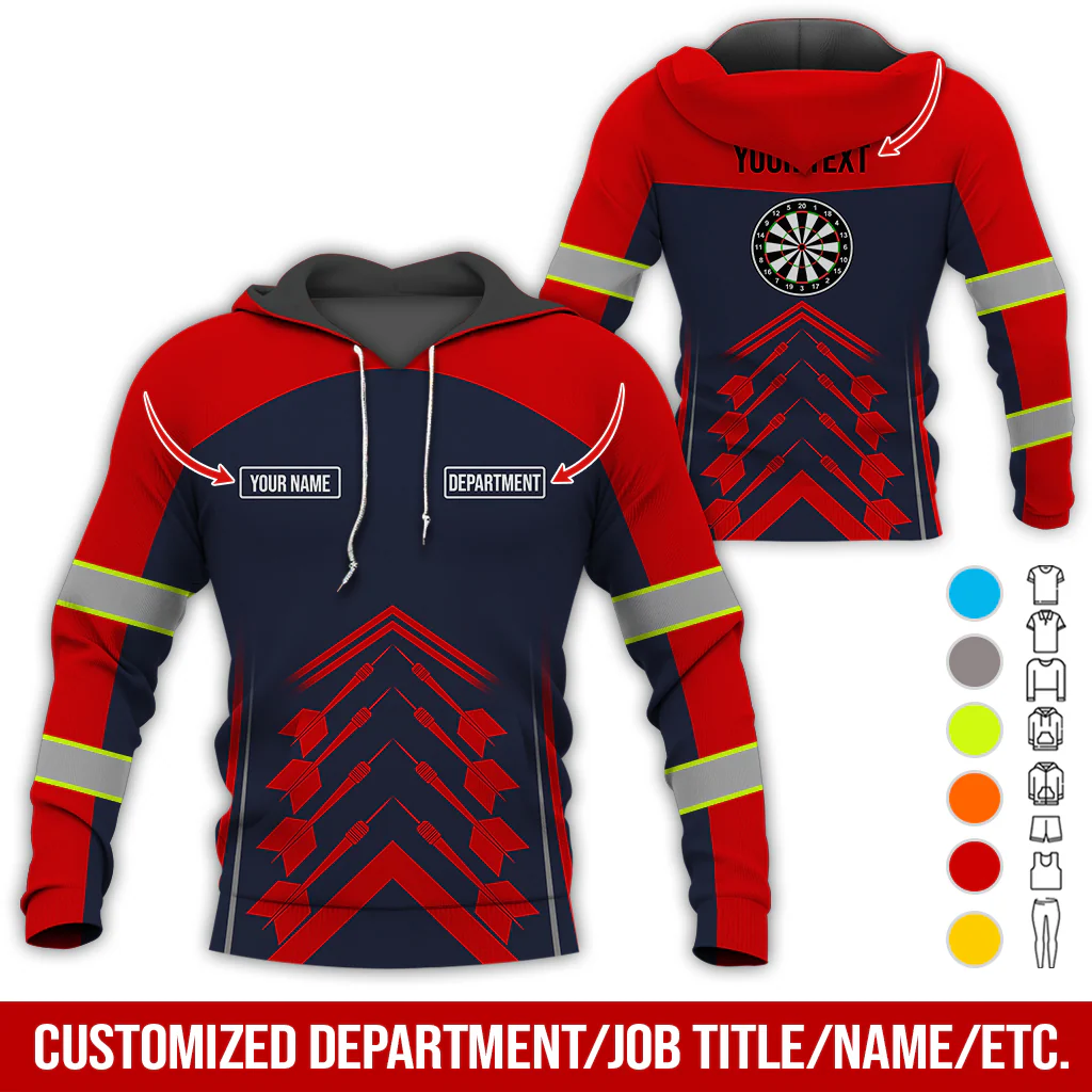 Customized Name Darts Premium Hoodie, Horizontal Stripe Pattern Hoodie For Men & Women, Perfect Gift For Darts Lovers, Friend, Family - Image 5
