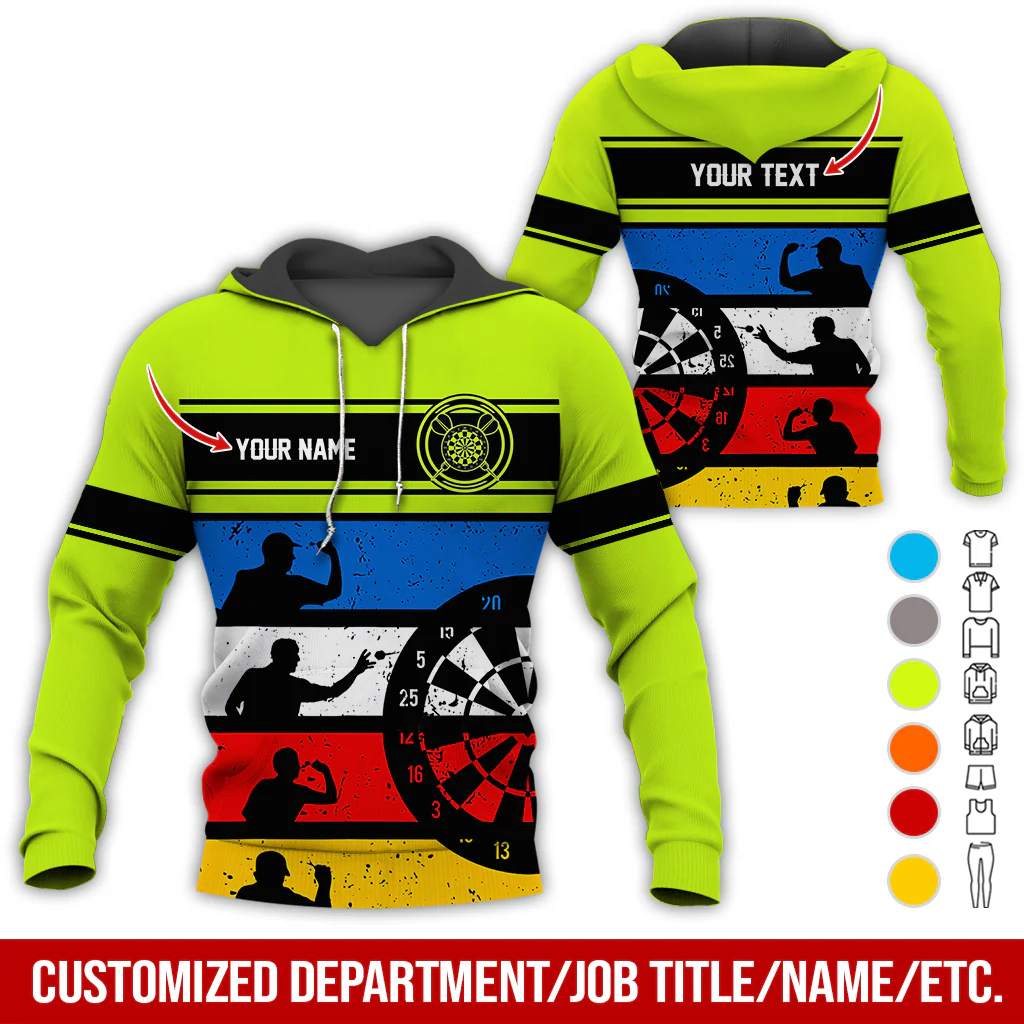 Customized Name Darts Premium Hoodie, How To Play Darts Pattern Darts Hoodie For Men & Women - Gift For Darts Lovers, Friend, Family - Image 3