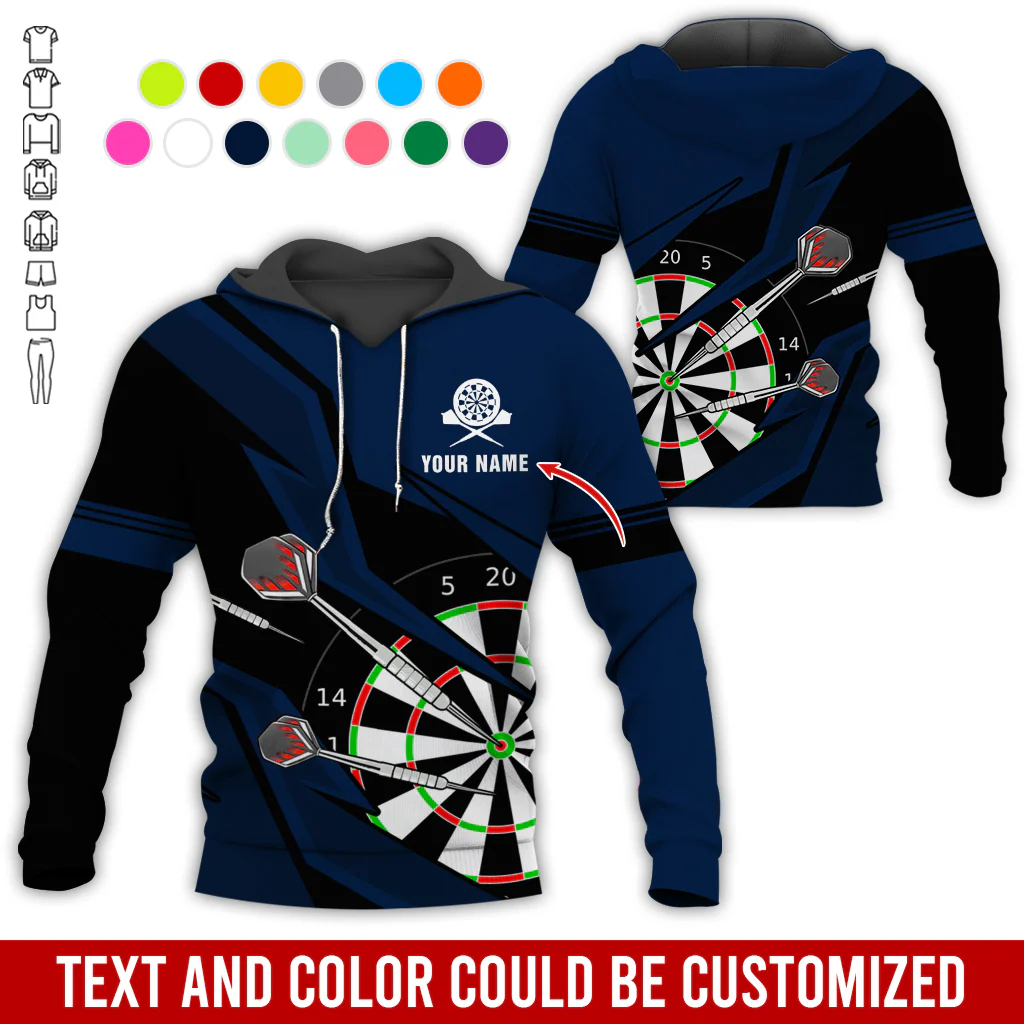 Customized Name Darts Premium Hoodie, Lightning Pattern Darts Hoodie For Men & Woman, Perfect Gift For Darts Lovers, Darts Player - Image 8