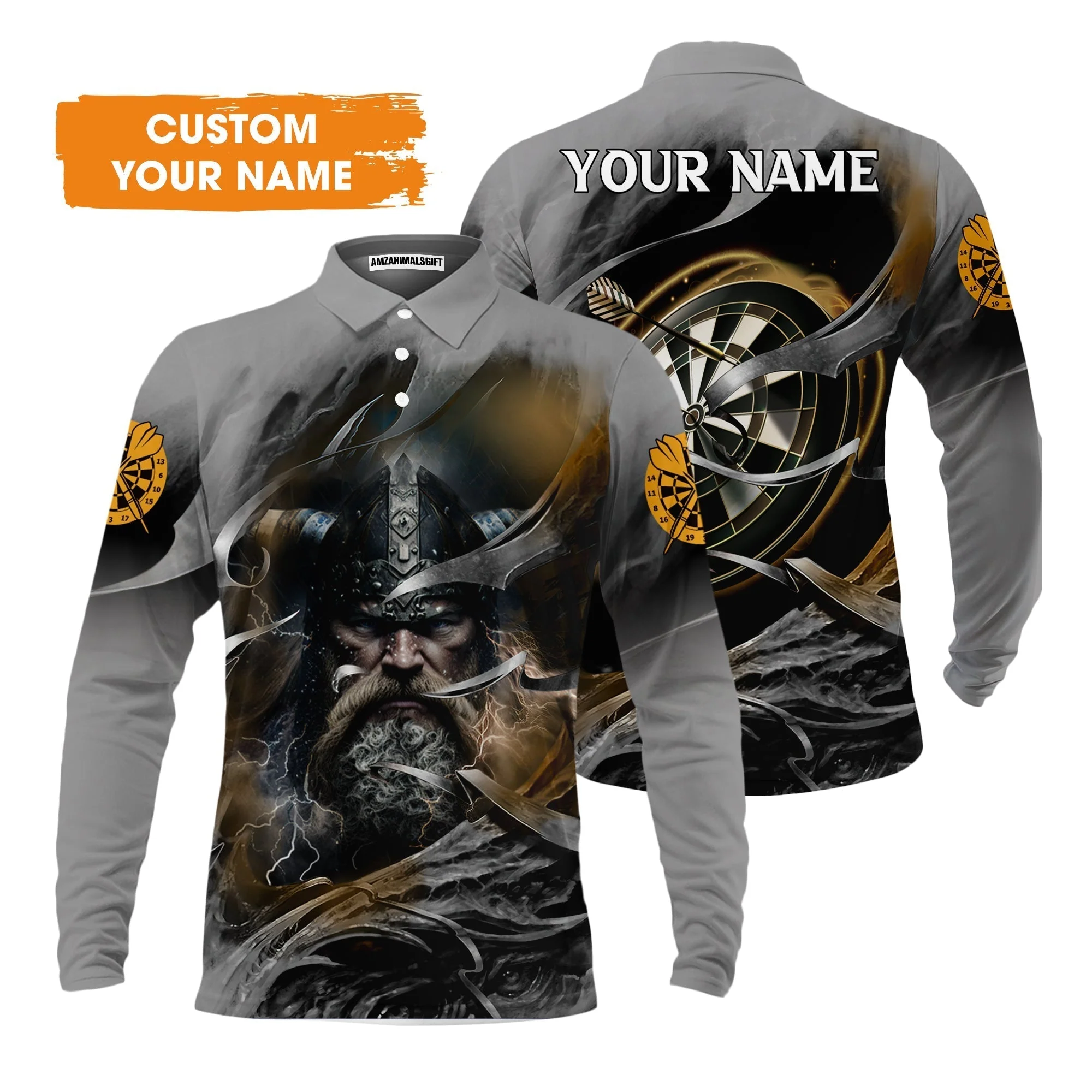 Customized Name Darts Sweatshirt, Bullseye Dartboard Viking And Darts Sweatshirt - Gift For Darts Players, Darts Lovers - Image 5