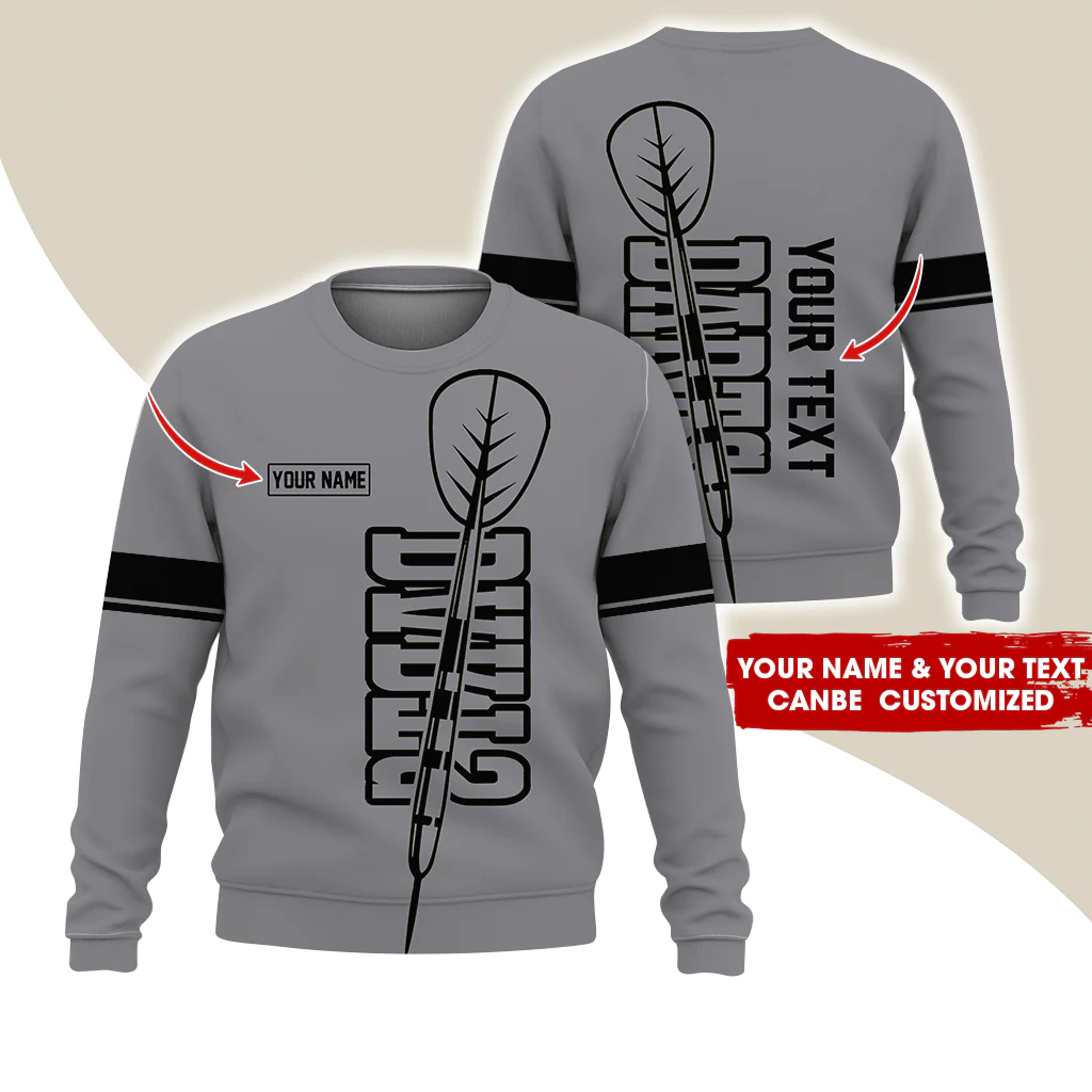 Customized Name Darts Sweatshirt, Darts PatternSweatshirt For Men & Women, Perfect Gift For Darts Lovers, Friend, Family - Image 2