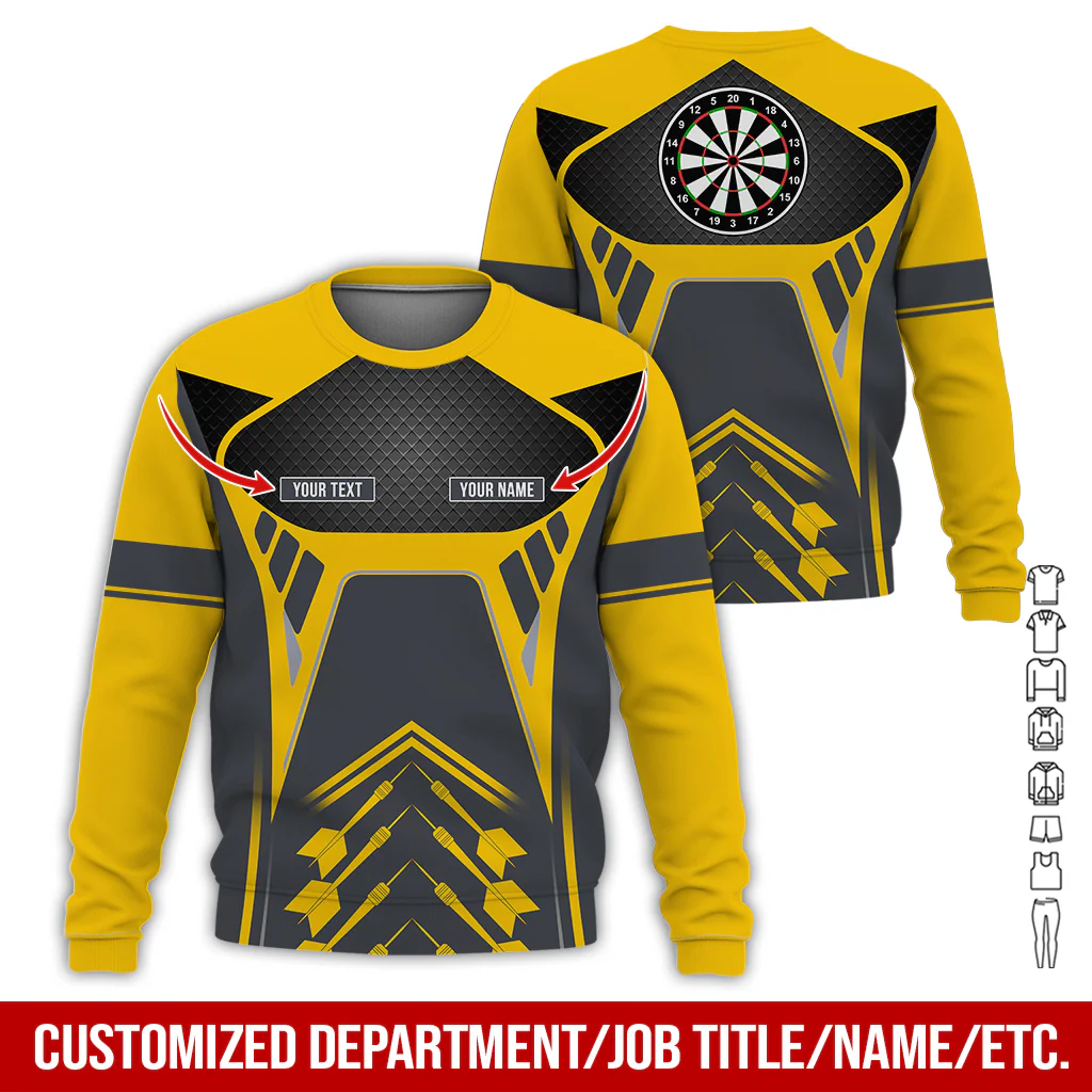Customized Name Darts Sweatshirt, Personalize your style with our custom name darts Sweatshirt For Darts Lovers, Friend, Family - Image 5