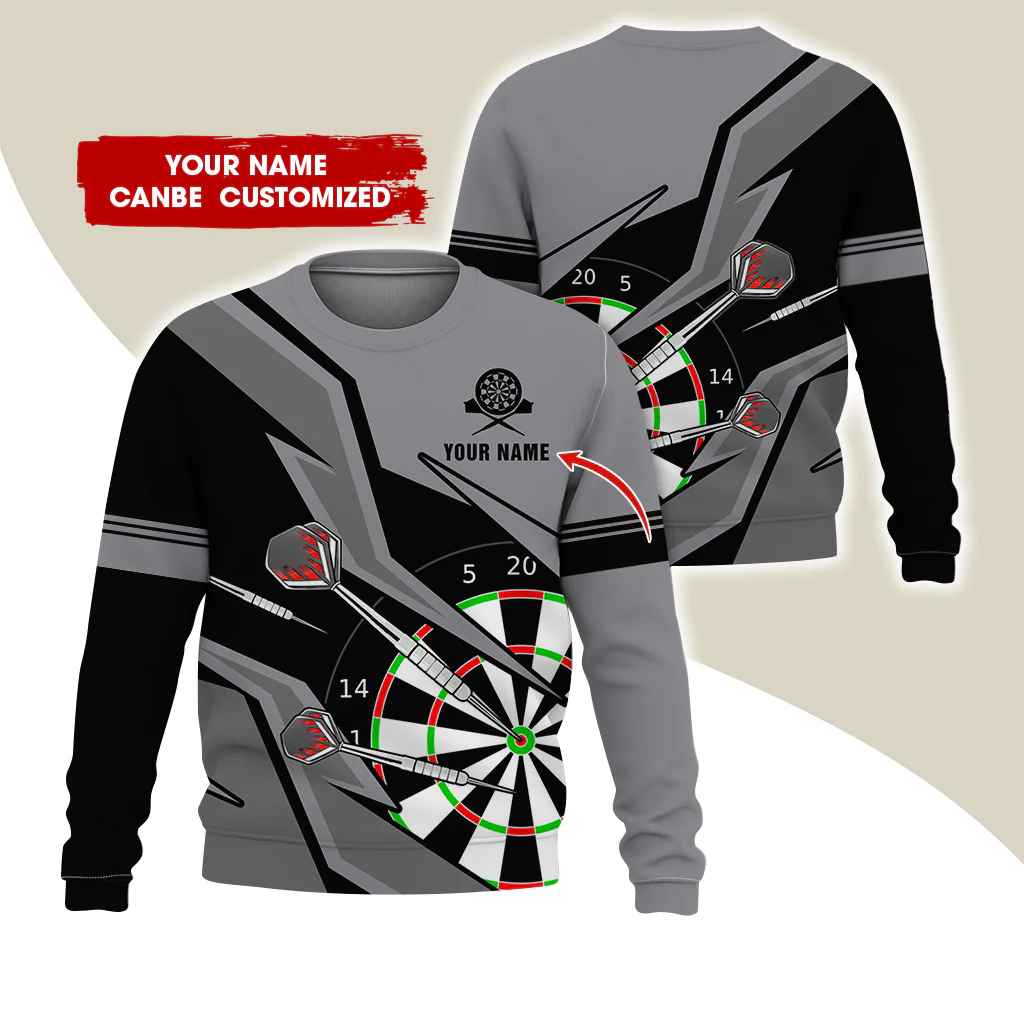 Customized Name Darts Sweatshirt, Personalized Dartboard Sweatshirt For Men & Women - Gift For Darts Lovers, Darts Players - Image 11