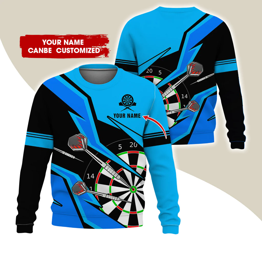 Customized Name Darts Sweatshirt, Personalized Dartboard Sweatshirt For Men & Women - Gift For Darts Lovers, Darts Players - Image 12