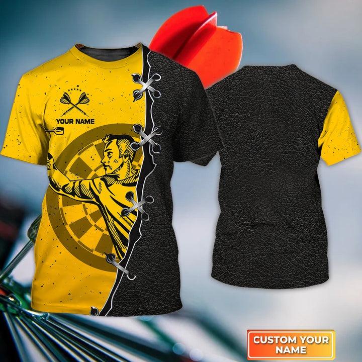 Customized Name Darts T Shirt, Playing Darts Man Personalized Name Darts T Shirt For Men - Perfect Gift For Darts Lovers, Darts Players