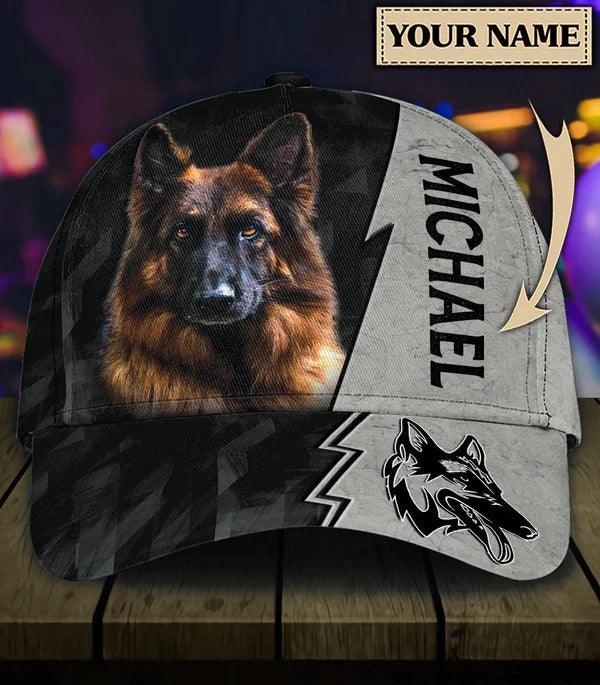 Customized Name German Shepherd Classic Cap, Personalized Name German Shepherd Classic Cap, Dog Hat For Men - Perfect Gift For Dog Lovers