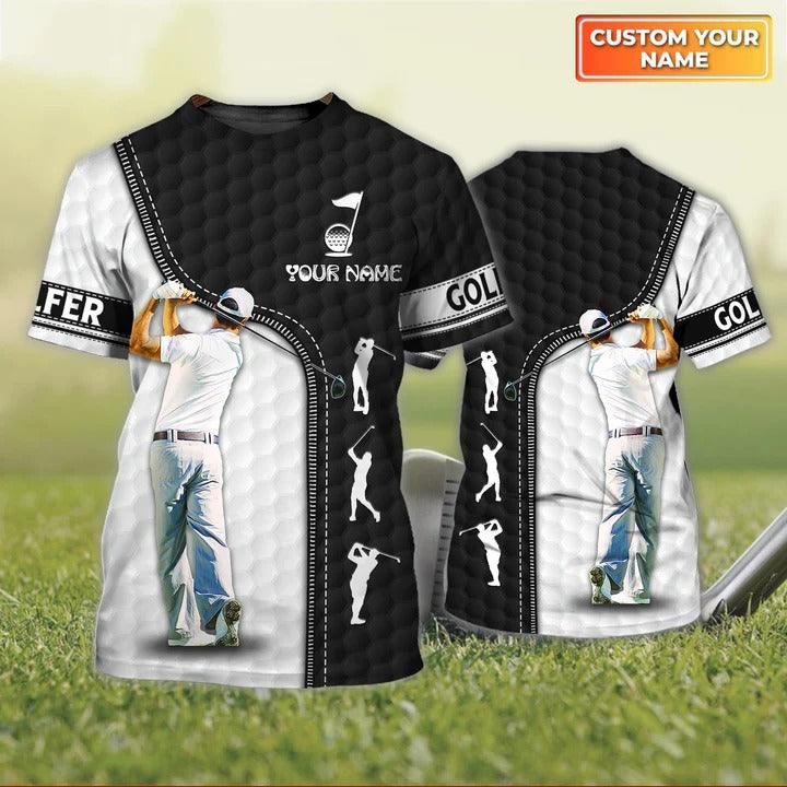 Customized Name Golf T Shirt, Golf Pattern Personalized Name Golf T Shirt For Men - Perfect Gift For Golf Lovers, Golfers