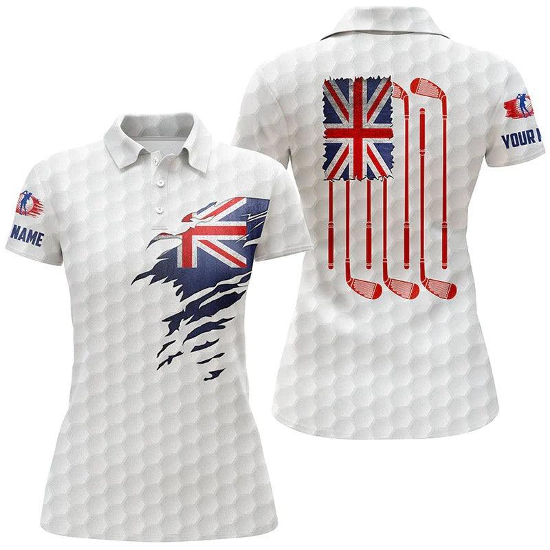 Customized Name Golf Women Polo Shirts, New Zealand Flag Patriot Personalized Vintage Golf Clubs Shirt - Perfect Gift For Ladies, Golf Lovers, Golfers - Image 2
