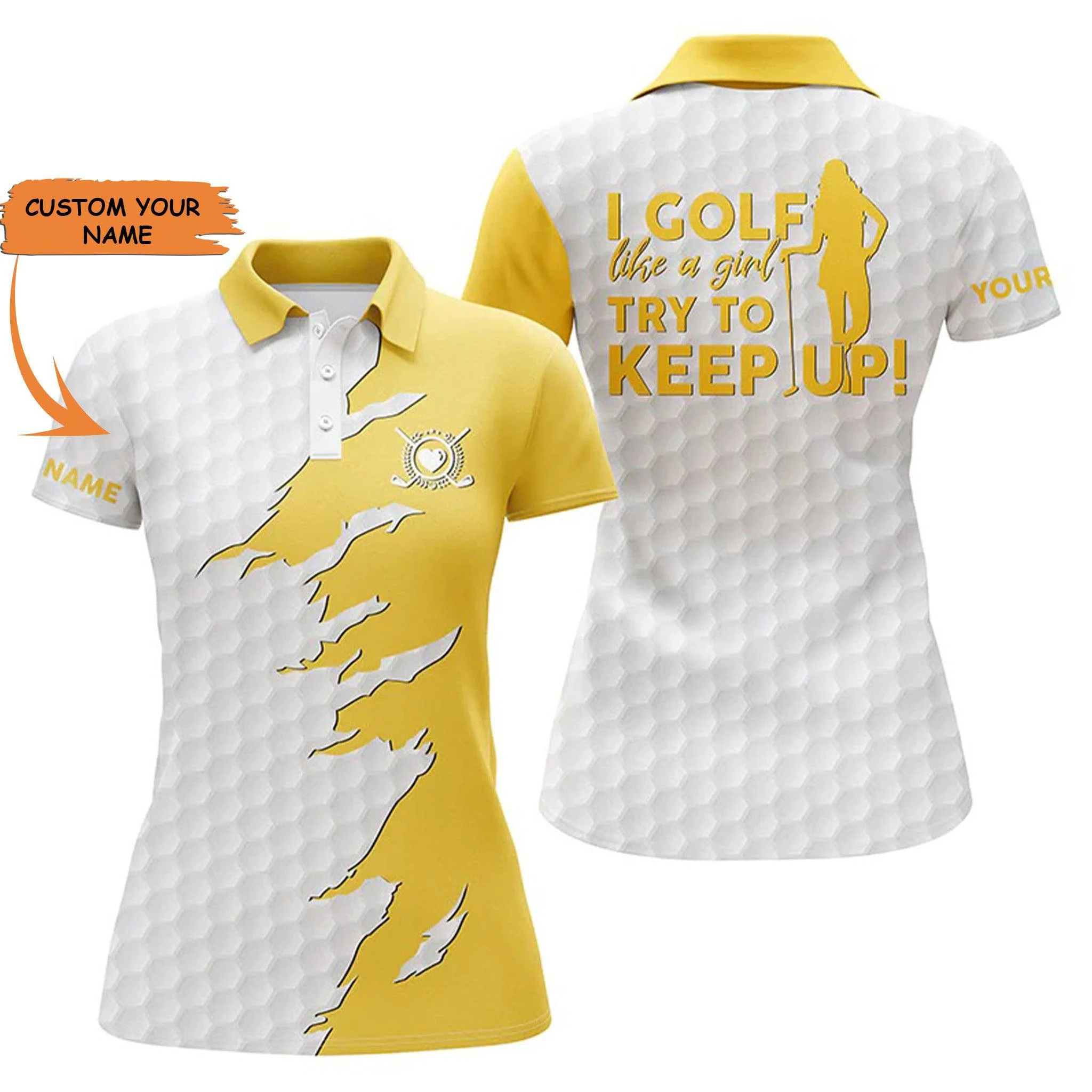 Customized Name Golf Women Polo Shirts - Personalized Multi-color I Golf Like A Girl Try To Keep Up - Perfect Gift For Ladies, Golfers, Golf Lovers