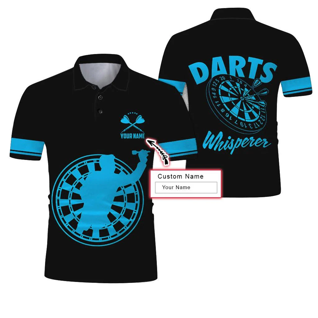 Customized Name Polo Shirt, Darts Whisperer Personalized Name Darts Uniforms Polo Shirt For Men - Perfect Gift For Darts Lovers, Darts Players - Image 3
