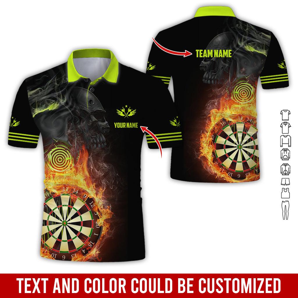 Customized Name & Team Darts Polo Shirt, Skull Darts Flame Personalized Darts Polo Shirt For Men - Perfect Gift For Darts Lovers, Darts Players, Darts Team - Image 9