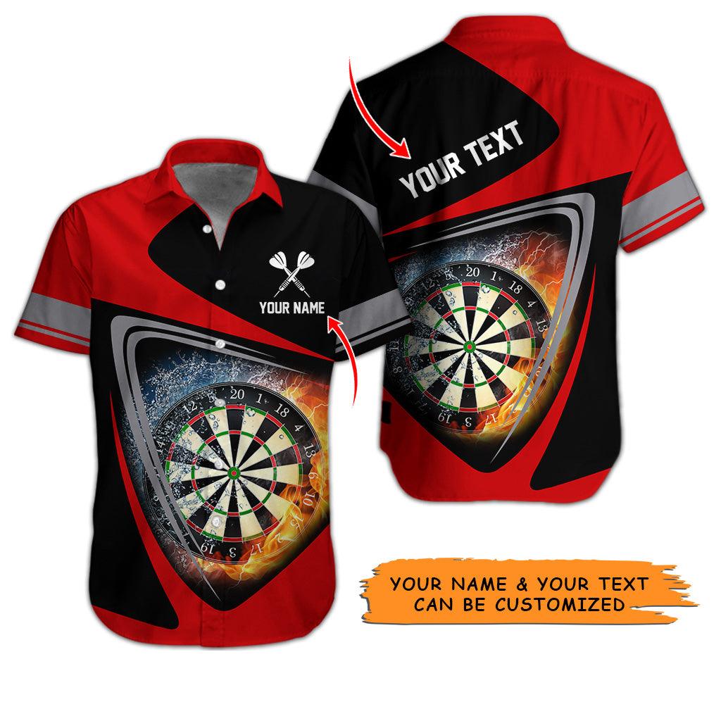 Customized Name & Text Darts Hawaiian Shirt, Darts In Flame Personalized Darts Hawaiian Shirts - Gift For Darts Lovers, Darts Players Uniforms - Image 6