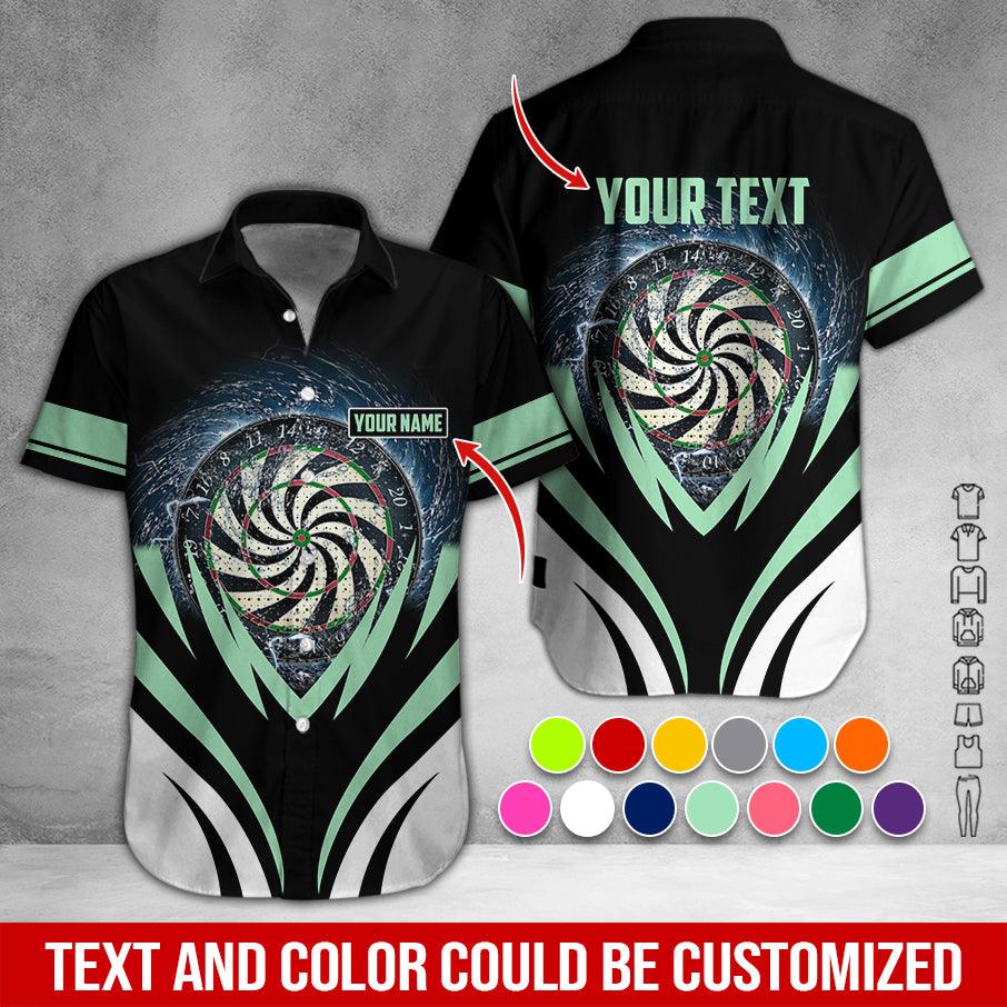 Customized Name & Text Darts Hawaiian Shirt, Darts In Tornado Personalized Darts Hawaiian Shirts - Gift For Darts Lovers, Darts Players Uniforms - Image 2