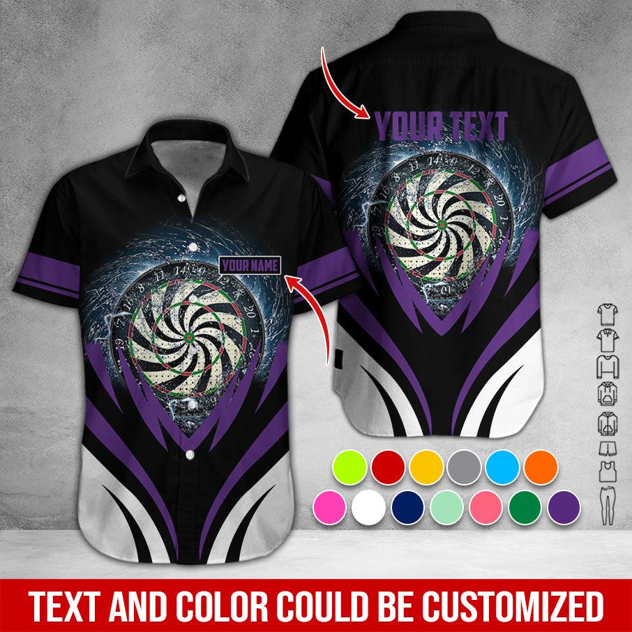Customized Name & Text Darts Hawaiian Shirt, Darts In Tornado Personalized Darts Hawaiian Shirts - Gift For Darts Lovers, Darts Players Uniforms - Image 5