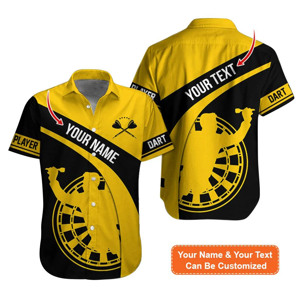 Customized Name & Text Darts Hawaiian Shirt, Darts Player Personalized Darts Hawaiian Shirts - Gift For Darts Lovers, Darts Players Uniforms - Image 3