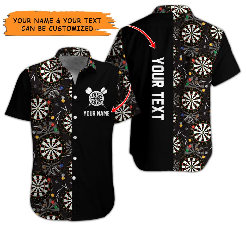 Customized Name & Text Darts Hawaiian Shirt, I Love Darts Personalized Darts Hawaiian Shirts - Gift For Darts Lovers, Darts Players Uniforms