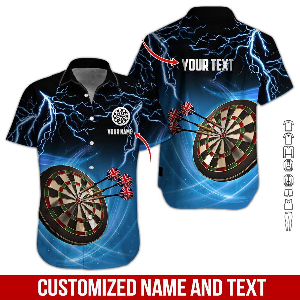 Customized Name & Text Darts Hawaiian Shirt, Kingdom Of England Personalized Darts Hawaiian Shirts - Gift For Darts Lovers, Darts Players Uniforms