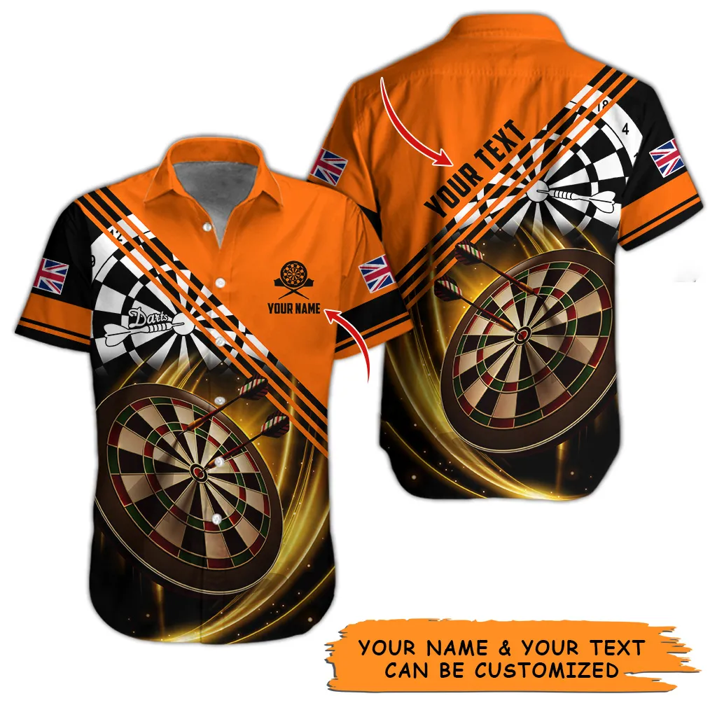Customized Name & Text Darts Hawaiian Shirt, Personalized Dart Hawaiian Shirts For Summer - Gift For Darts Lovers, Darts Players Uniforms - Image 10