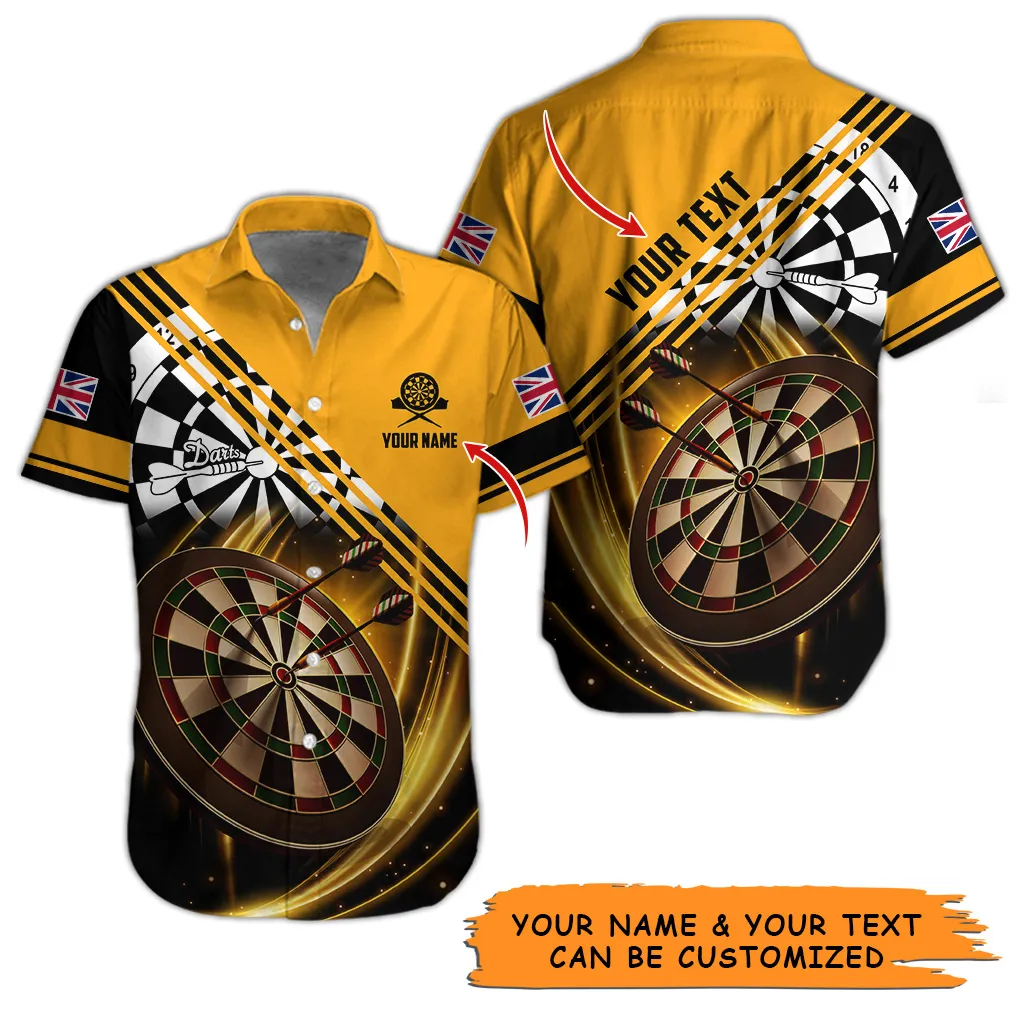 Customized Name & Text Darts Hawaiian Shirt, Personalized Dart Hawaiian Shirts For Summer - Gift For Darts Lovers, Darts Players Uniforms - Image 11