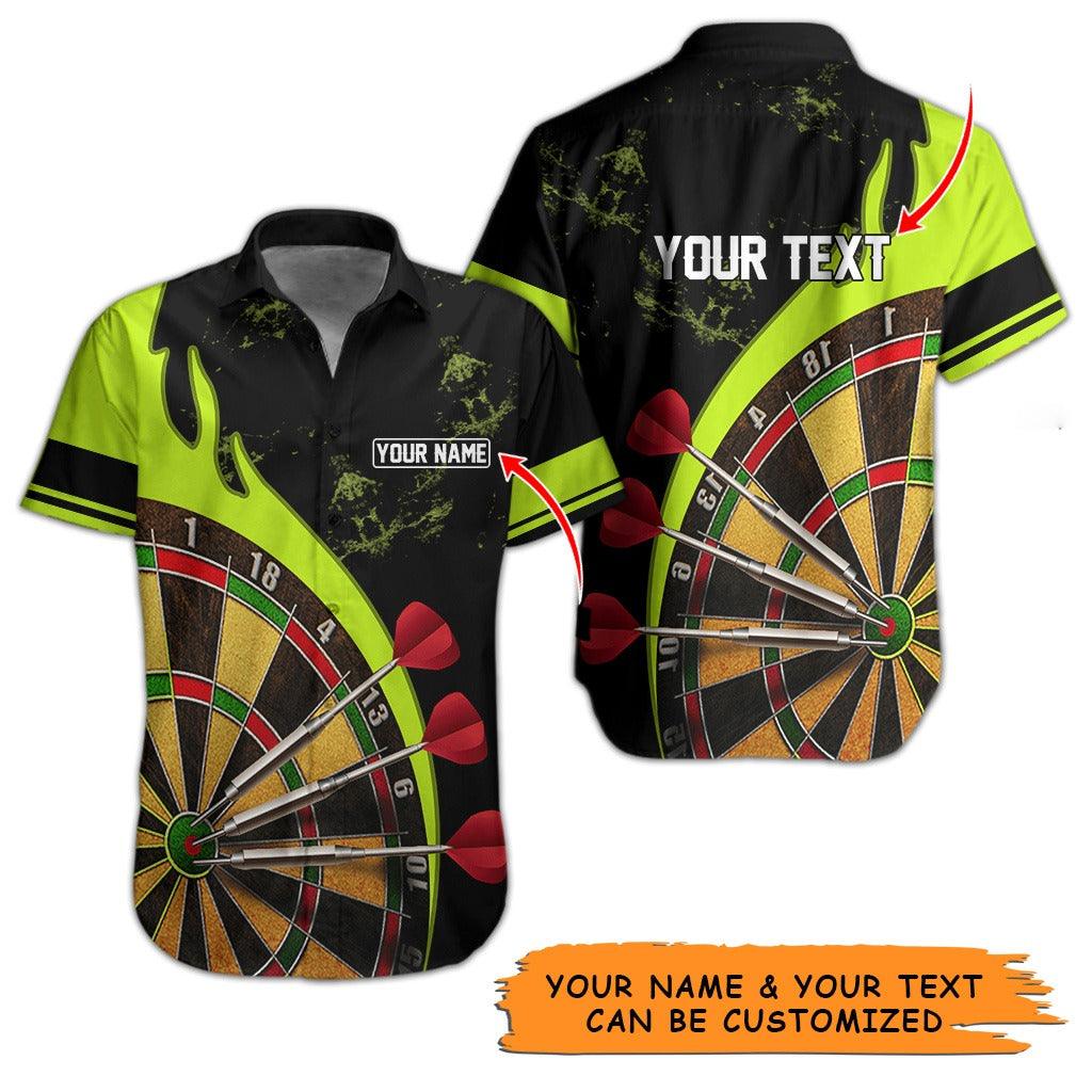 Customized Name & Text Darts Hawaiian Shirt,  Personalized Darts Target Hawaiian Shirts - Gift For Darts Lovers, Darts Players Uniforms - Image 5